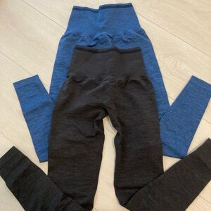 Buffbunny BBL leggings (1st gen) in size XXS in charcoal and baked blue.
